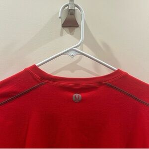 Lululemon Fleece Red Long Sleeve Athletic Top
